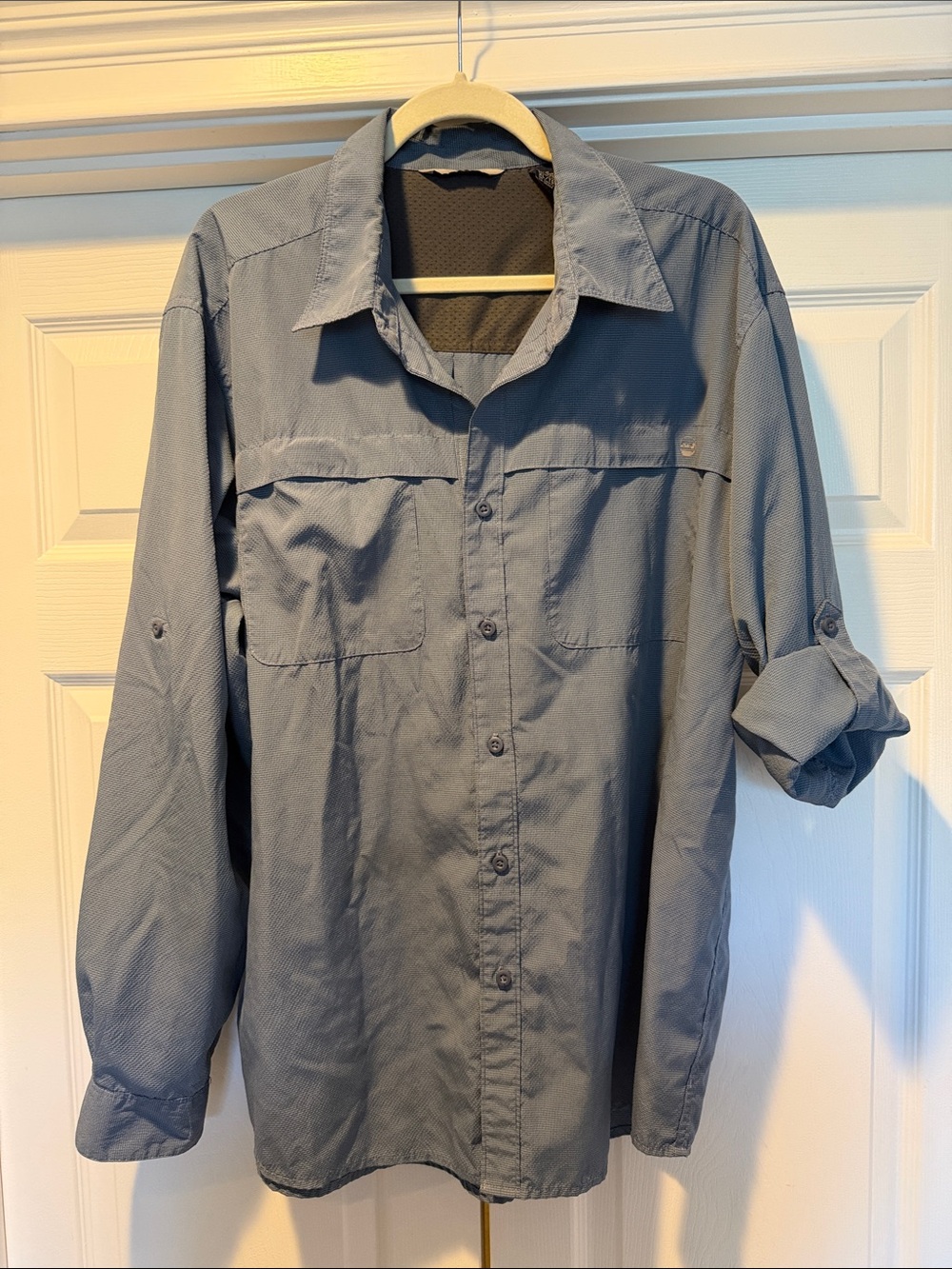 Wrangler Men's Light Blue Button-Up Shirt